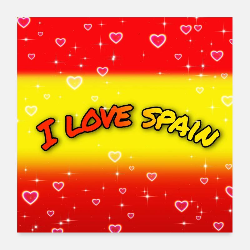 Ich liebe Spanien Poster 60x60 cm