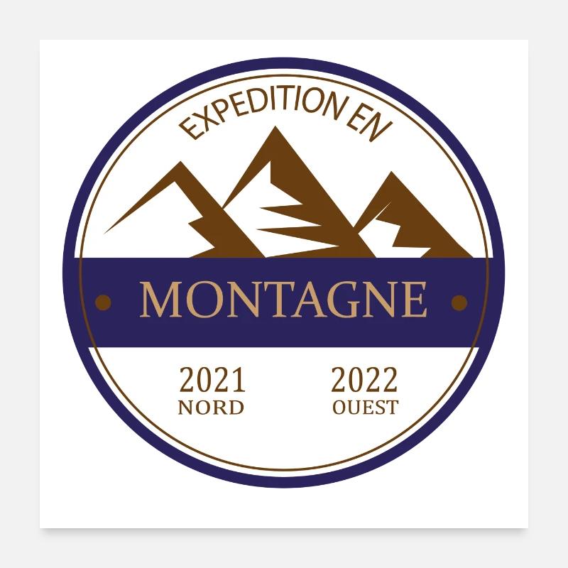 Mountain Expedition Poster 24" x 24" (60x60 cm)