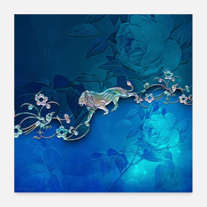 Design floral élégant Poster 60 x 60 cm