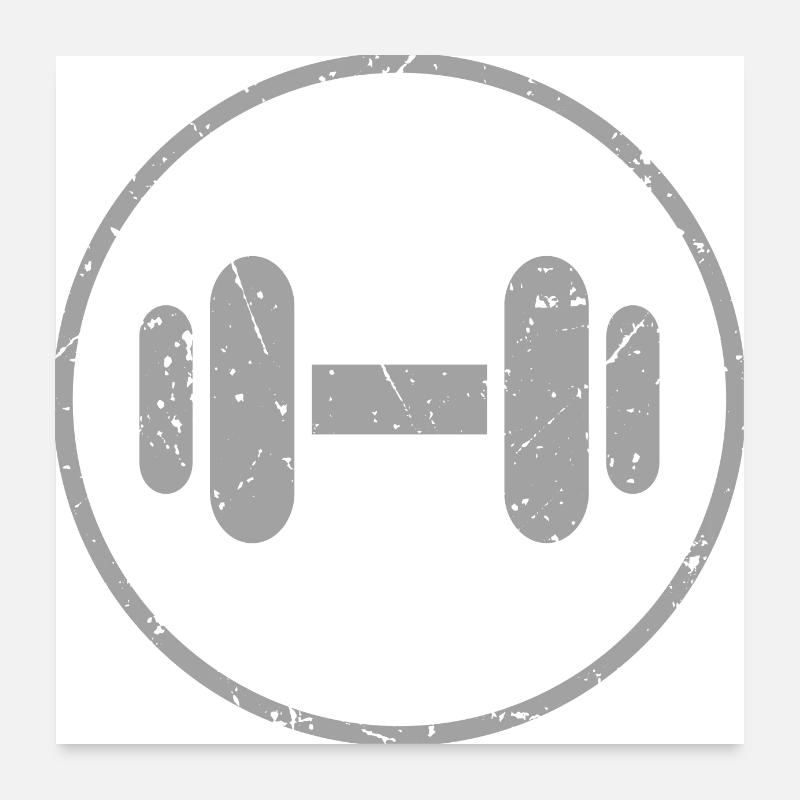 Hantel Poster 60x60 cm