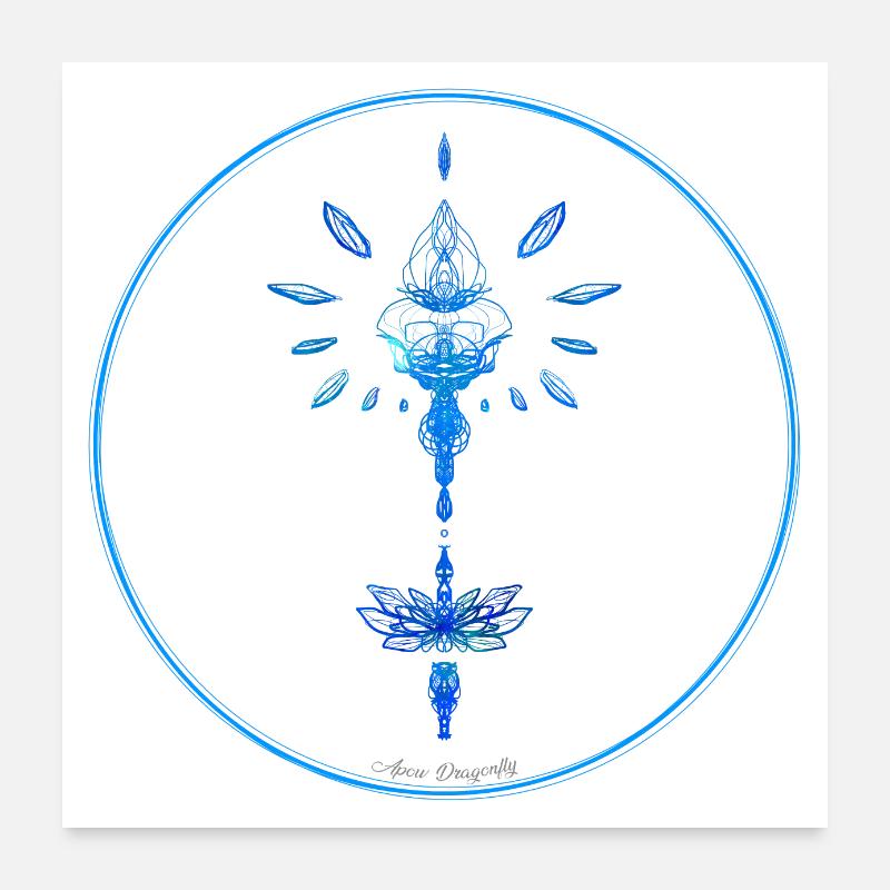 Mystique Collection ~ light blue ~ n°7 Poster 24" x 24" (60x60 cm)