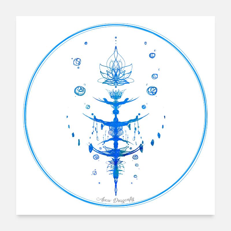 Mystique Collection ~ light blue ~ n°9 Poster 24" x 24" (60x60 cm)