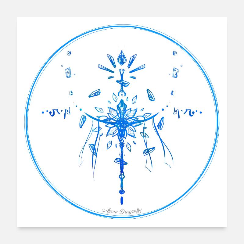 Mystique Collection ~ light blue ~ n°4 Poster 24" x 24" (60x60 cm)
