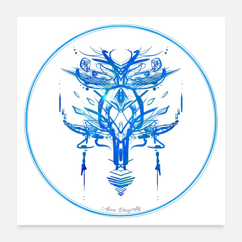 Mystique Collection ~ light blue ~ n°1 Poster 24" x 24" (60x60 cm)