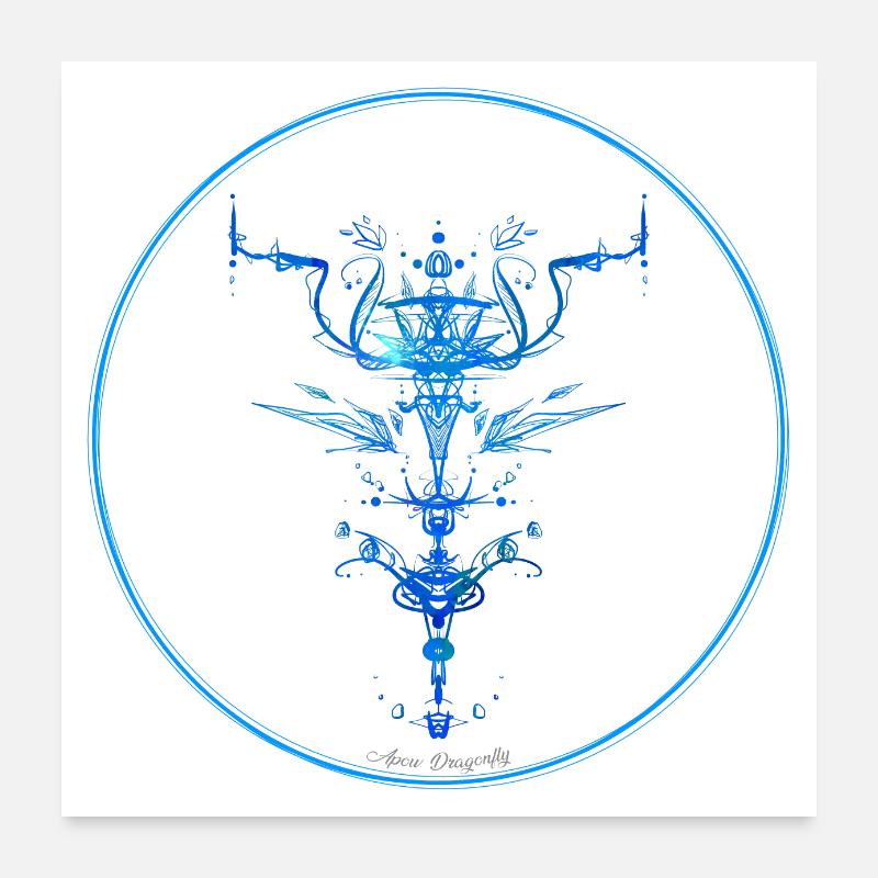 Mystique Collection ~ light blue ~ n°2 Poster 24" x 24" (60x60 cm)