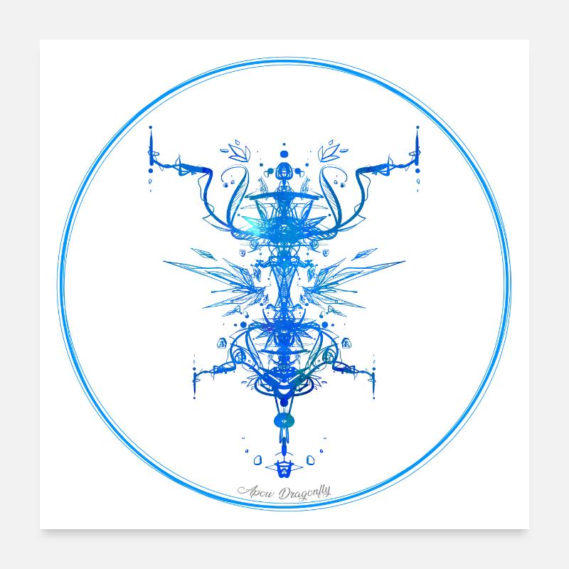 Mystique Collection ~ light blue ~ n°8 Poster 24" x 24" (60x60 cm)