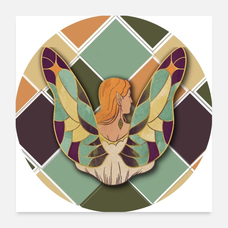 Waldfee Poster 60x60 cm