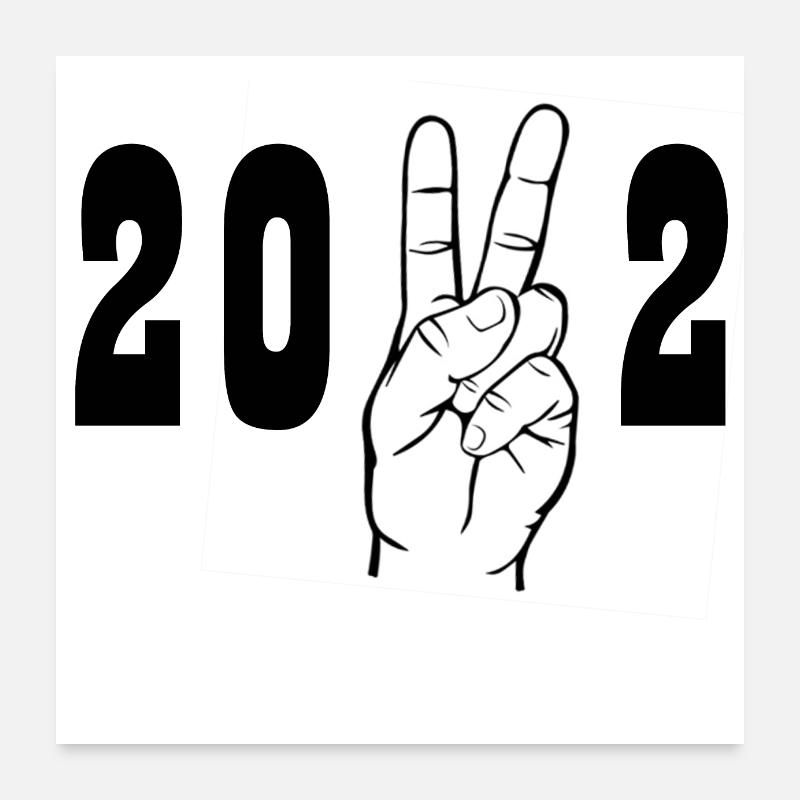 2022 Peace Zeichen Poster 60x60 cm