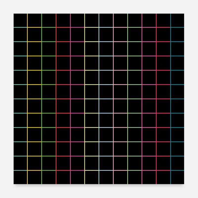 Vertikale und horizontale Linien Poster 60x60 cm