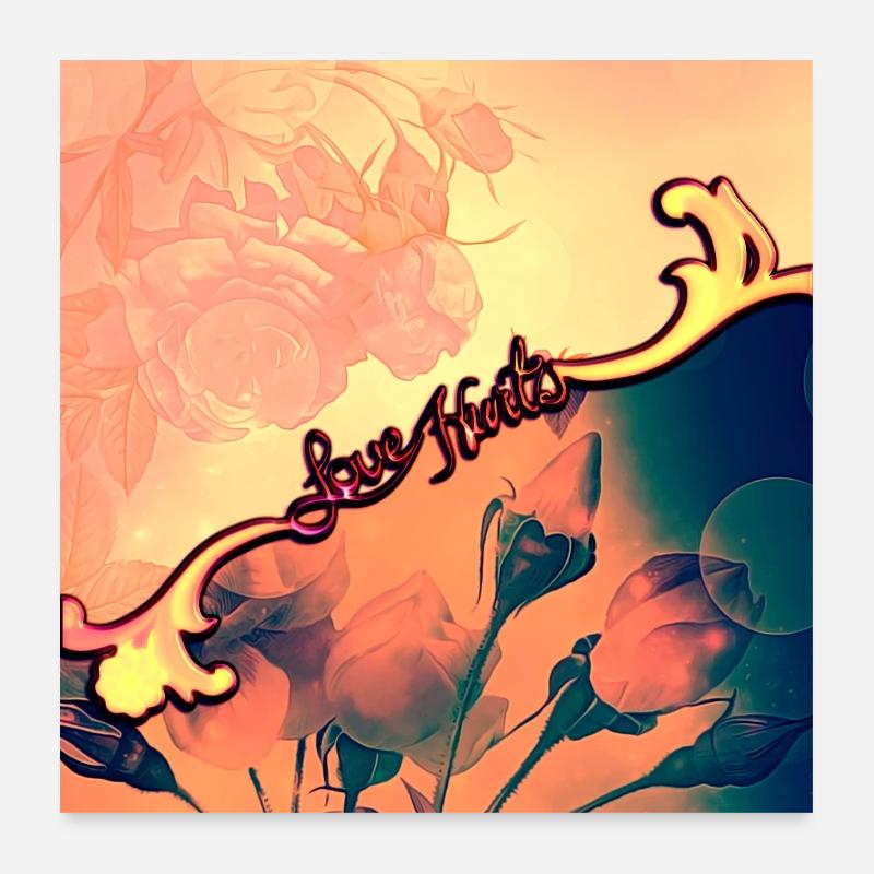 wunderbares Blumendesign Poster 60x60 cm