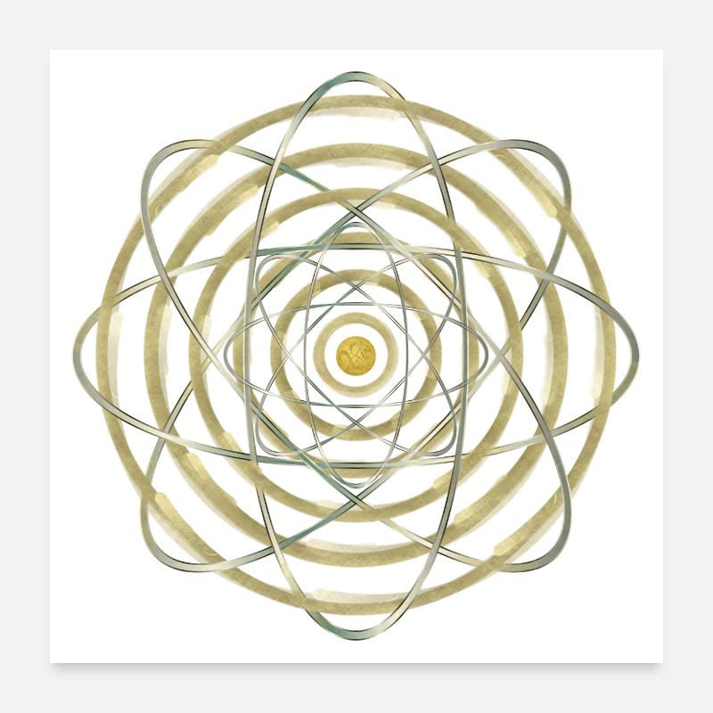 Vibration atomique, énergie, vibration des atomes, SSL Poster 60 x 60 cm