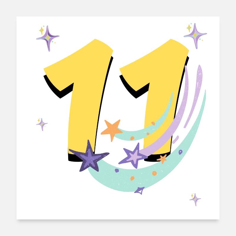 11th Anniversary (11-year gift) Poster 24" x 24" (60x60 cm)