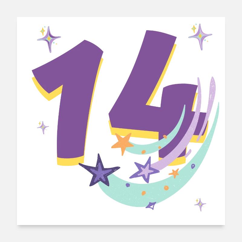 14-jähriges Jubiläum (14-jähriges Geschenk) Poster 60x60 cm