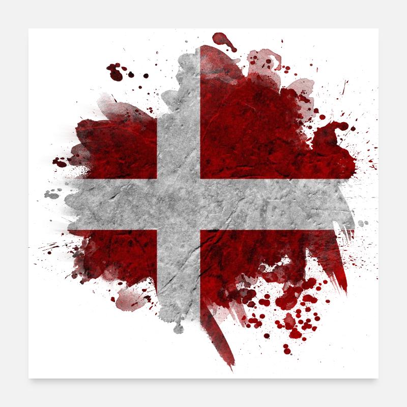 Denmark Copenhagen Danish Scandinavia Viking Poster 24" x 24" (60x60 cm)