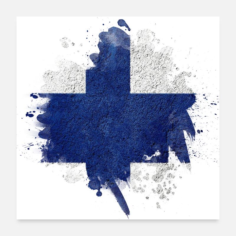Finnland Suomi helsinki skandinavien wikinger Poster 60x60 cm