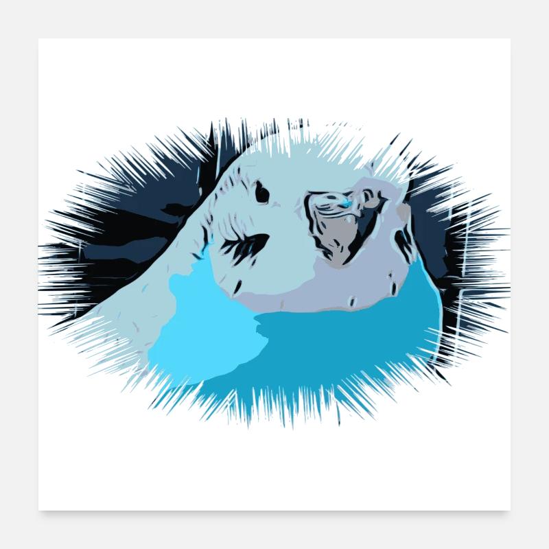 Budgerigar Poster 24" x 24" (60x60 cm)