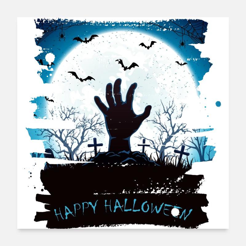 Halloween Scary Witch Horror Ghost Monster Poster 24" x 24" (60x60 cm)