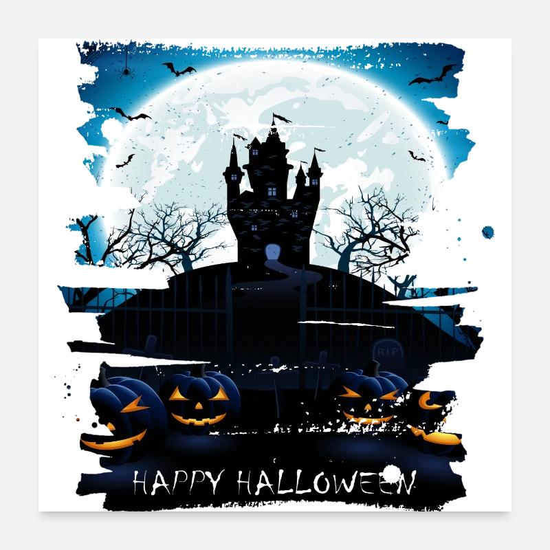 Halloween Scary Witch Horror Ghost Monster Poster 24" x 24" (60x60 cm)