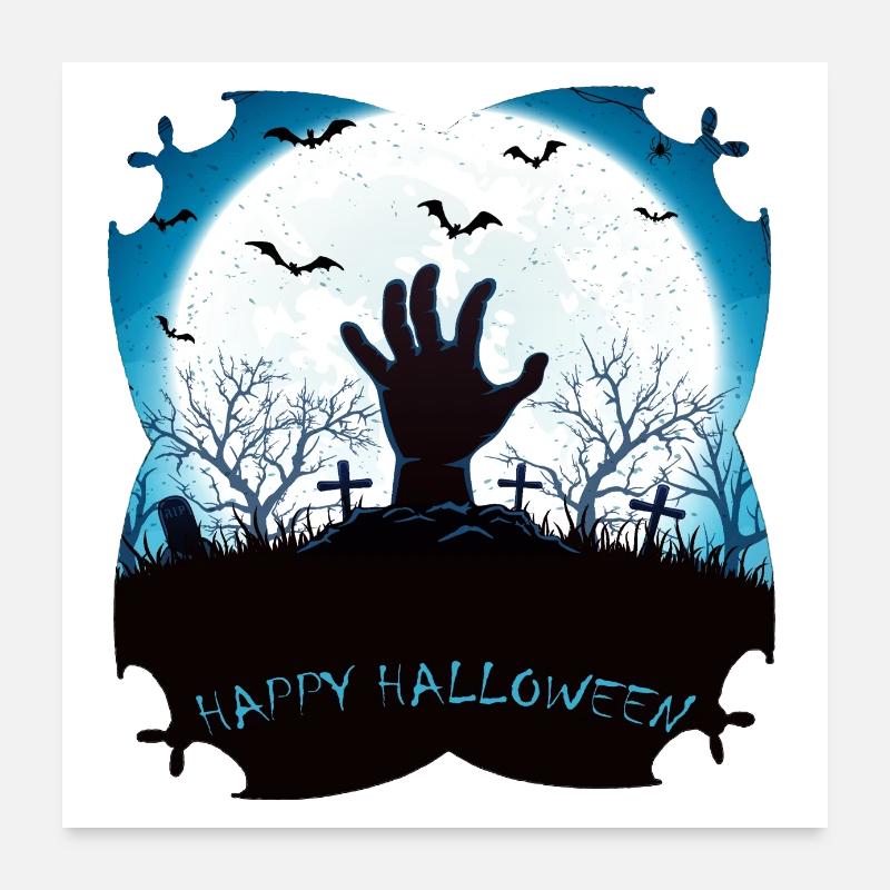 Halloween Scary Witch Horror Ghost Monster Poster 24" x 24" (60x60 cm)