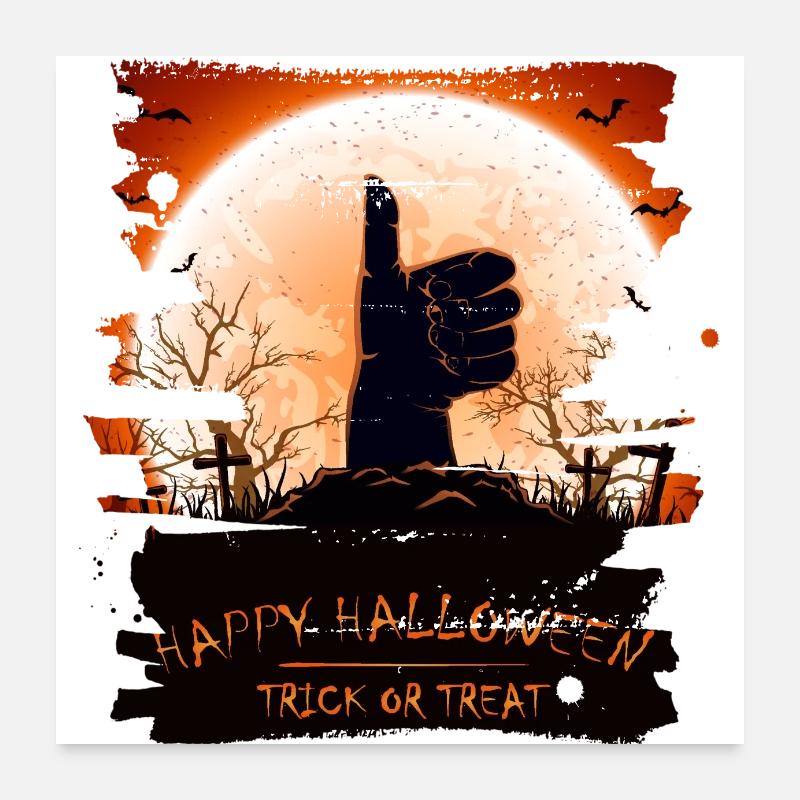 Halloween scary witch horror ghost monster Poster 24" x 24" (60x60 cm)