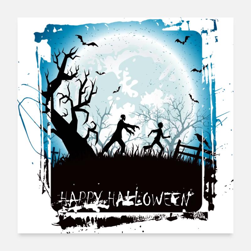Halloween Scary Witch Horror Ghost Monster Poster 24" x 24" (60x60 cm)