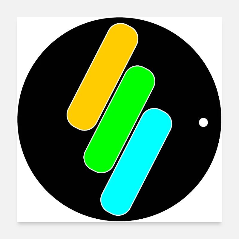 Conception à 3 bandes Poster 60 x 60 cm