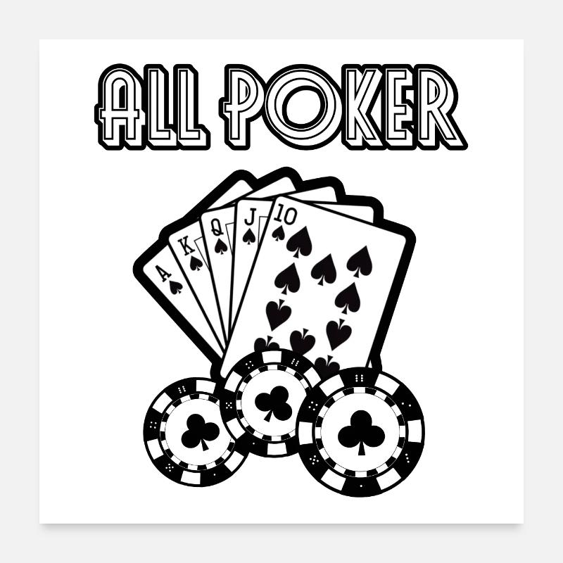 All poker Poster 60 x 60 cm