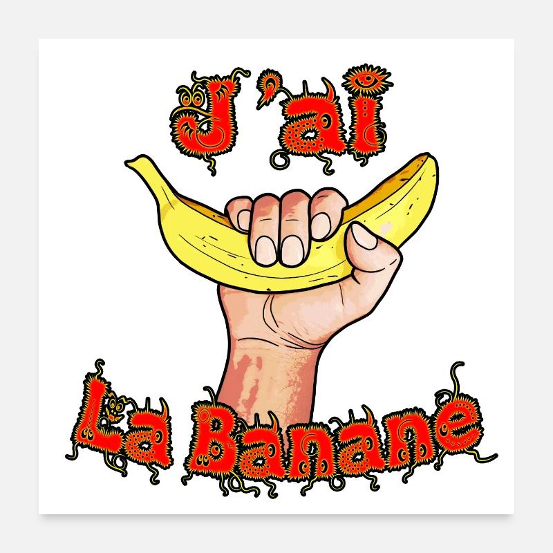 Ich bin Banane Poster 60x60 cm