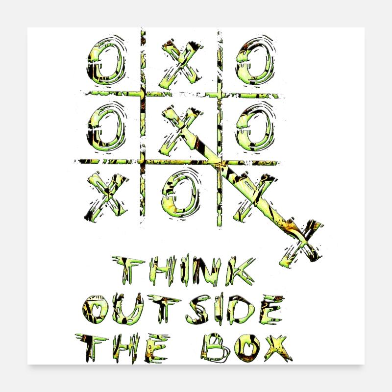 Denken Sie über den Tellerrand hinaus positive Gedanken glücklich Poster 60x60 cm