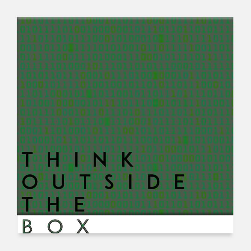 Think outside the box positive thoughts happy Poster 24" x 24" (60x60 cm)