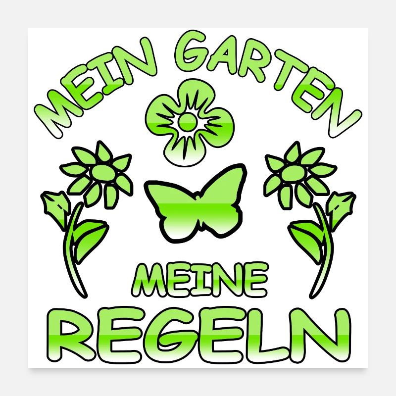 Garten - Poster 60x60 cm - Weiß