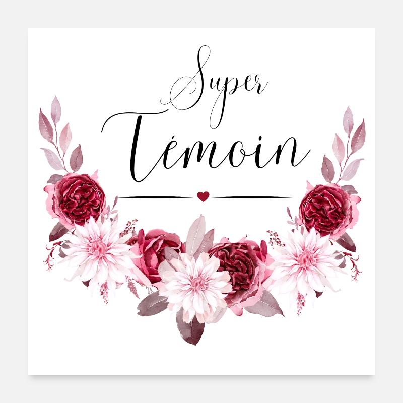 super témoin - Poster 60 x 60 cm - blanc