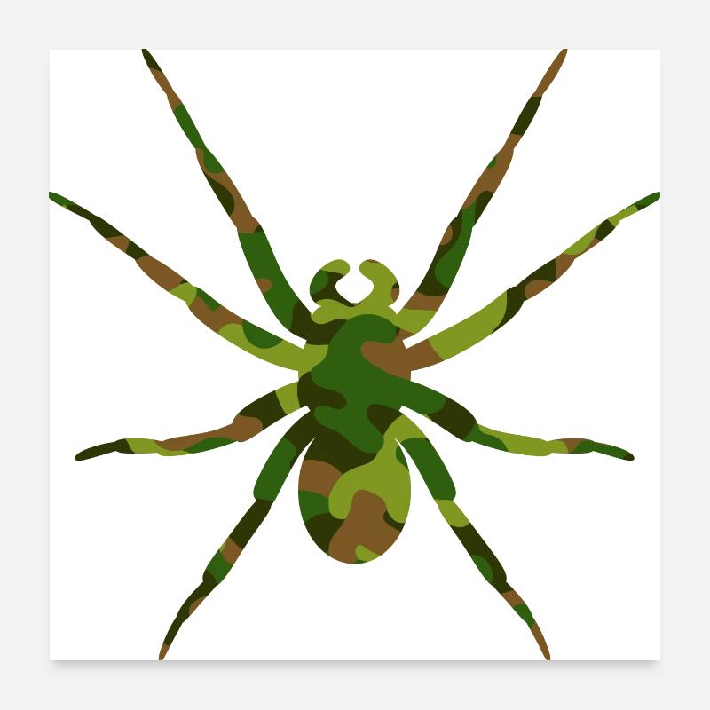 spider camouflage sublimation Poster 24" x 24" (60x60 cm)