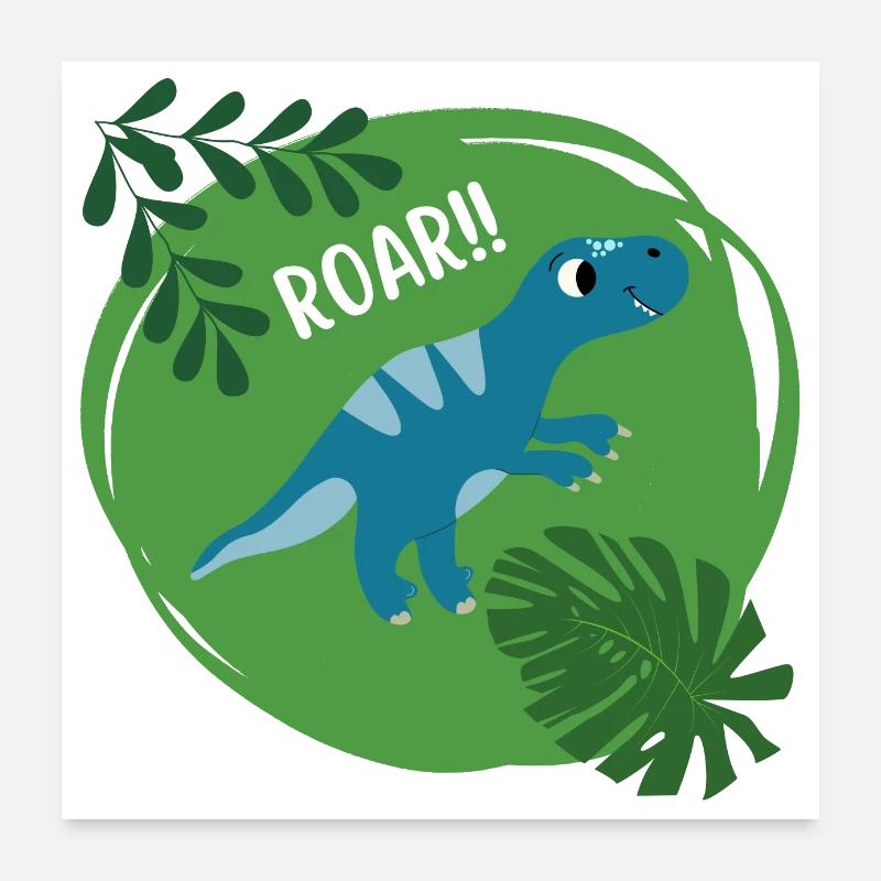 Dinosaur Poster 24" x 24" (60x60 cm)