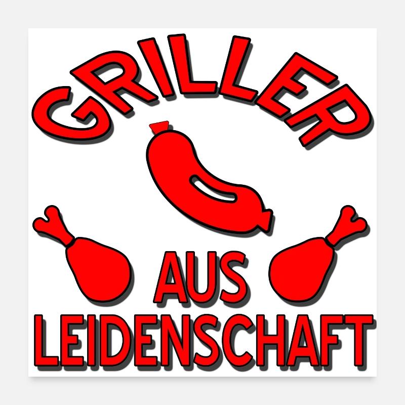 Grillen Poster 60x60 cm