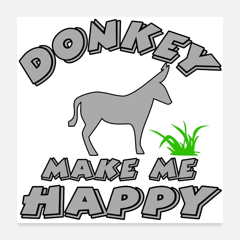 Esel Poster 60x60 cm