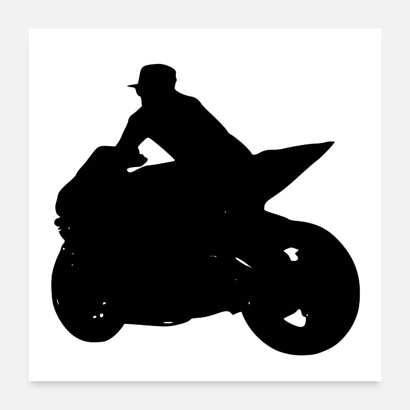Motocyclette Poster 60 x 60 cm
