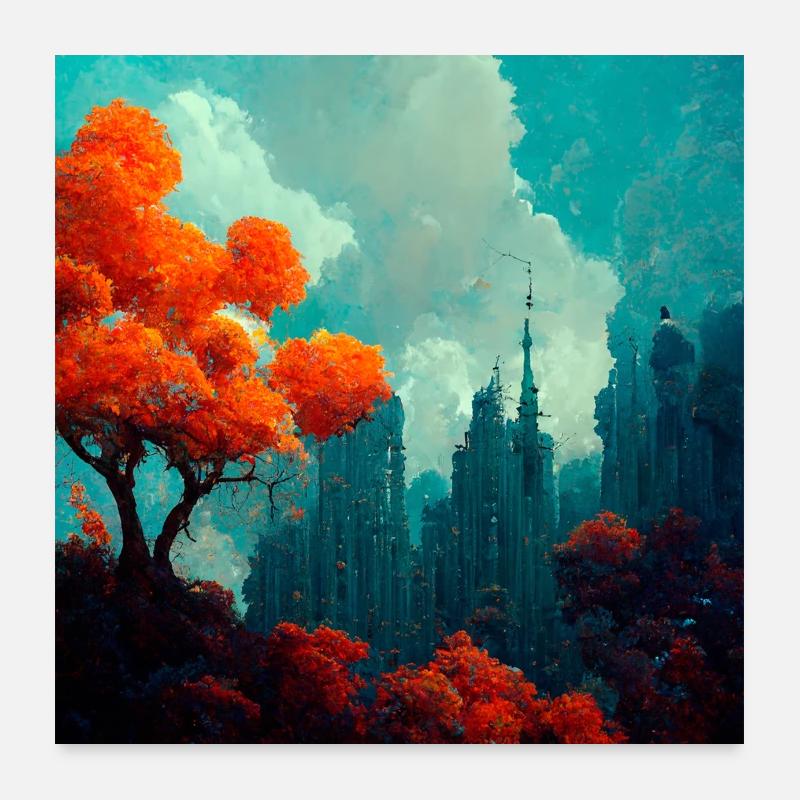 Herbst Poster 60x60 cm