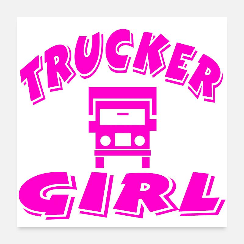 Truck - Poster 60x60 cm - Weiß