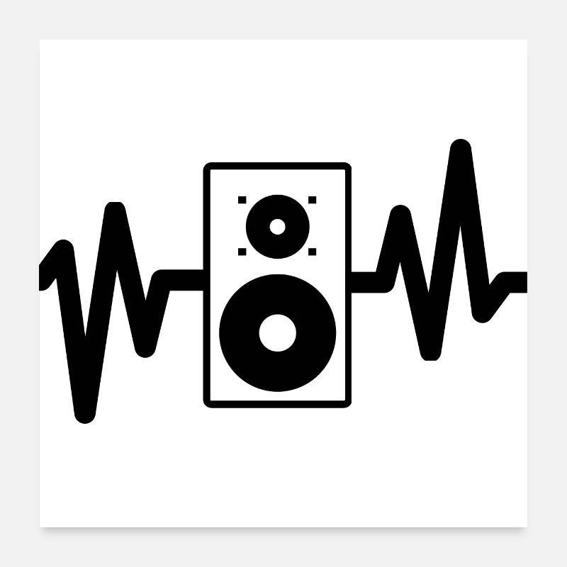 Haut-parleur Poster 60 x 60 cm