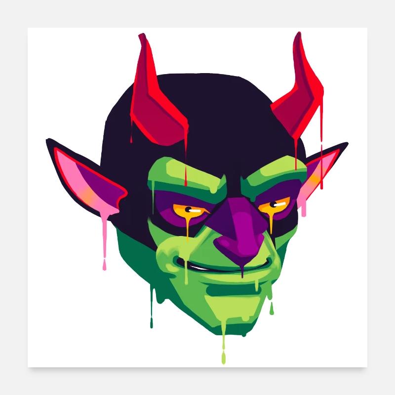 A Beautiful and Creepy Devil and Satan Design Poster 24" x 24" (60x60 cm)