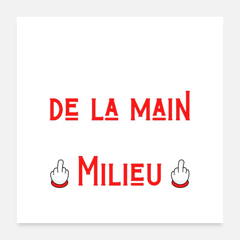 les vrais amis se comptent sur les doigts Poster 60 x 60 cm