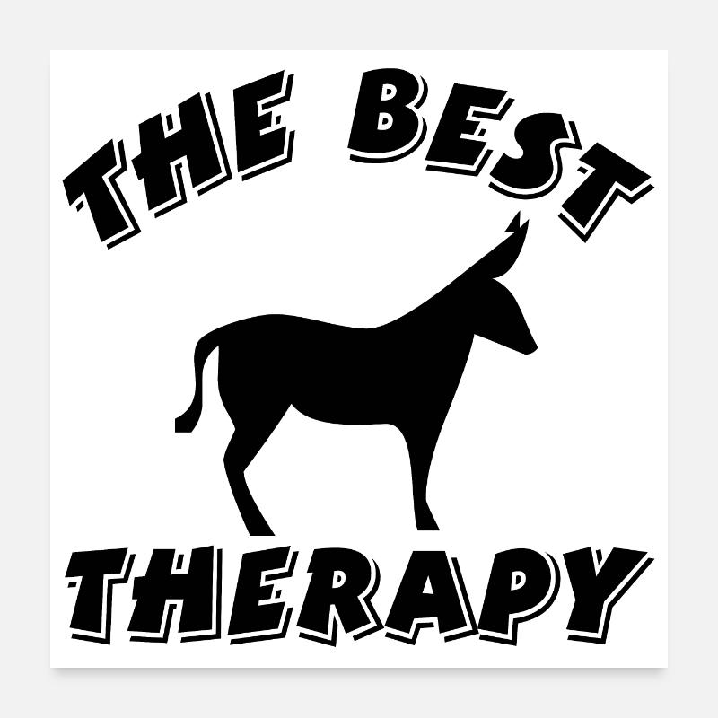 Donkey - Poster 24" x 24" (60x60 cm) - white