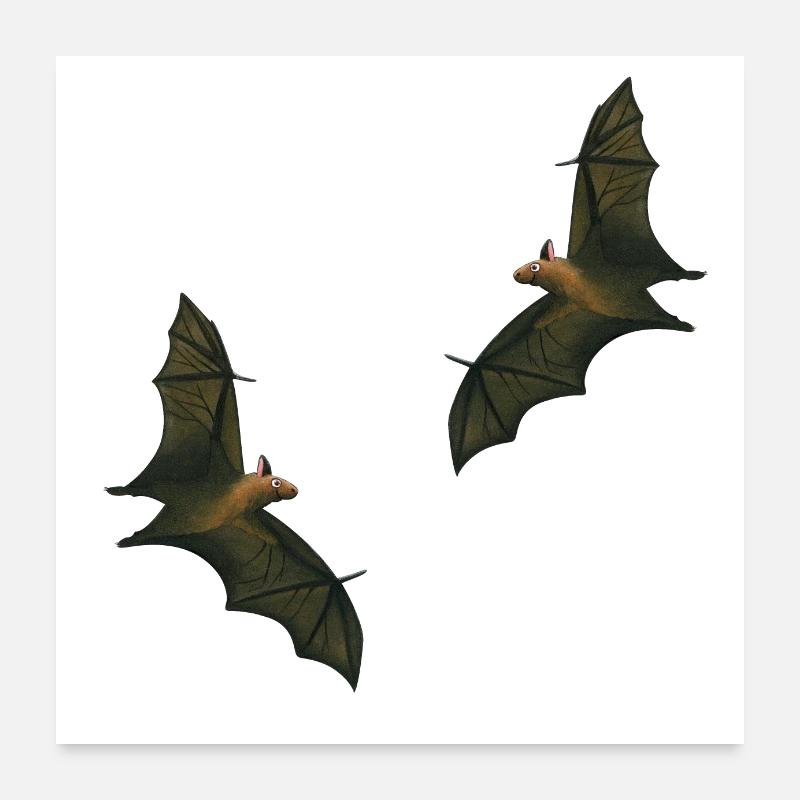 dancing fruit bats Poster 24" x 24" (60x60 cm)