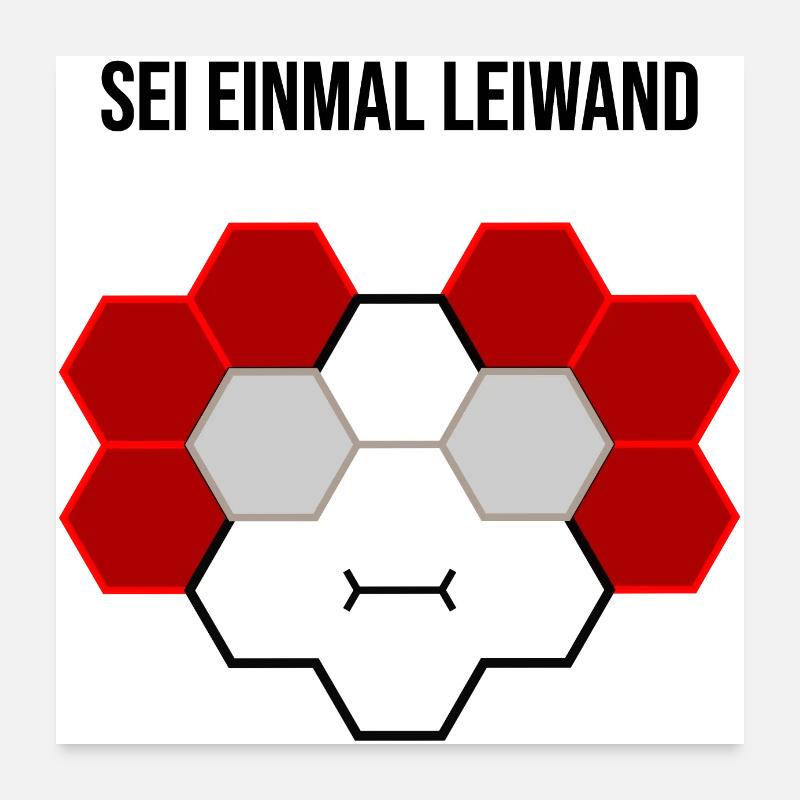 Sei einmal leiwand - Poster 60x60 cm - Weiß