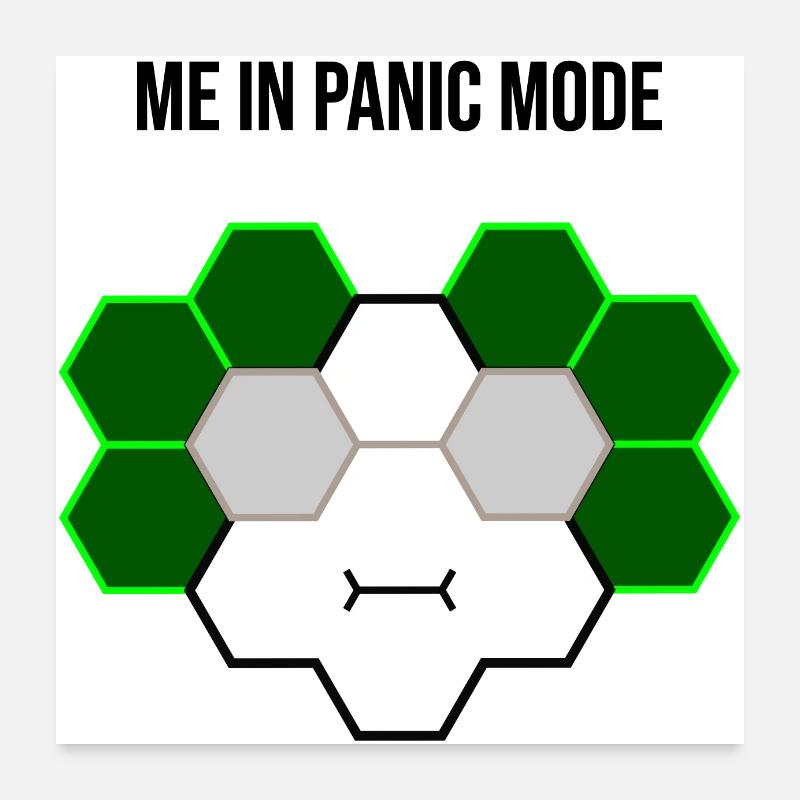 Me in panic mode Poster 24" x 24" (60x60 cm)