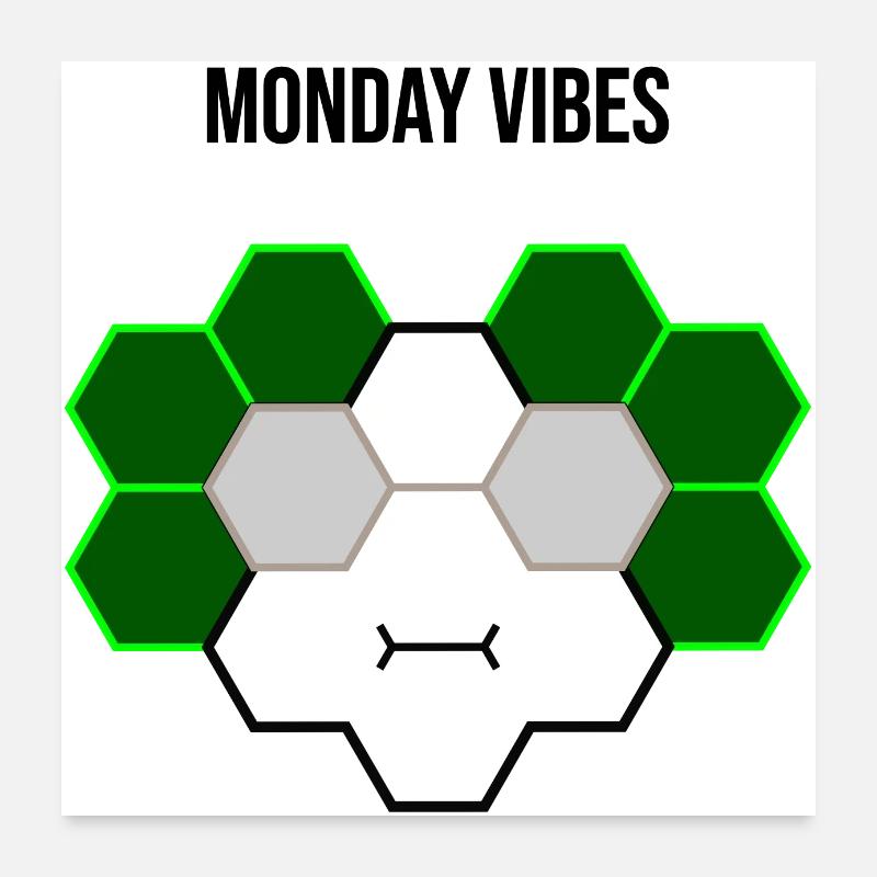 Monday vibes... it's Monday again Poster 24" x 24" (60x60 cm)