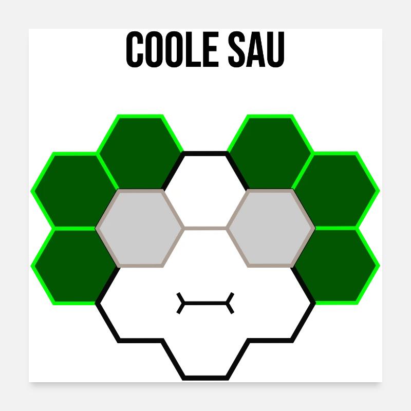 Coole Sau Poster 60x60 cm