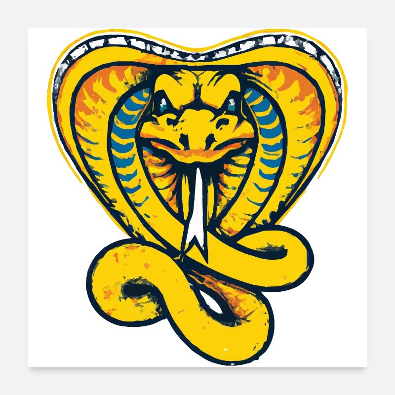 Roi Cobra Serpent / Cobra Poster 60 x 60 cm