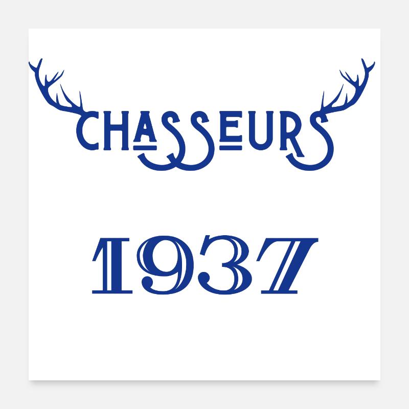 Anniversaire chasseur 1937 Poster 60 x 60 cm